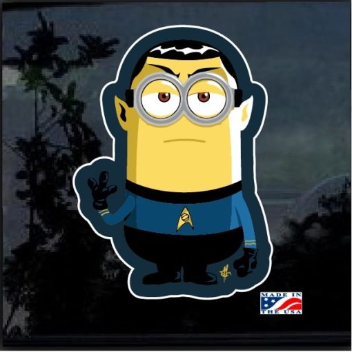Minion Spock Full Color Decal Sticker