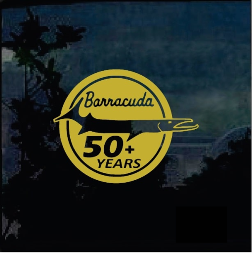 Barracuda 50 year badge decal sticker