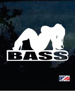 Bass mud flap girl Decal Stickers