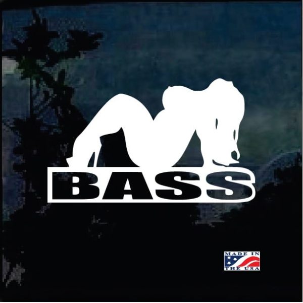 Bass mud flap girl Decal Stickers