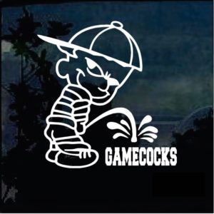 Calvin Piss on Pee USC Gamecocks Window Decal Sticker