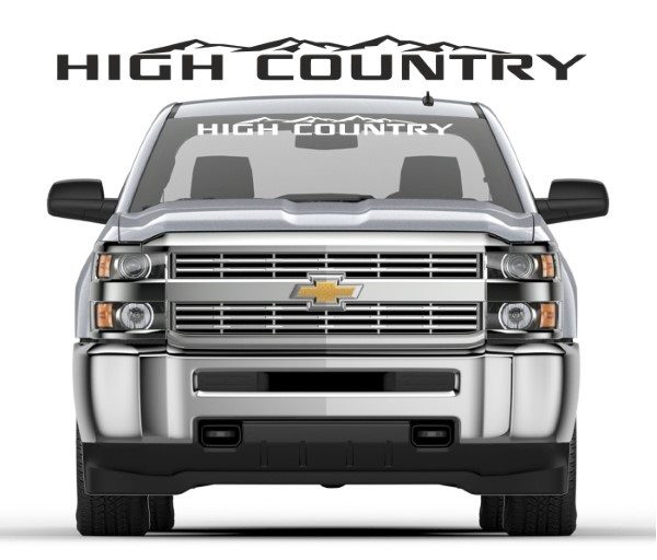 Chevy High Country Windshield Banner Decal Sticker