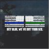 Military & Police Flags 2 color Military Window Decal Stickers