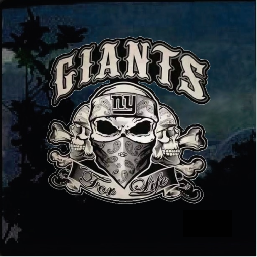 NY Giants For Life Full Color Outdoor Decal Sticker