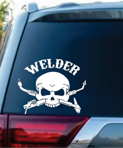 Skull Torch Spark Welding Welder Decal Sticker