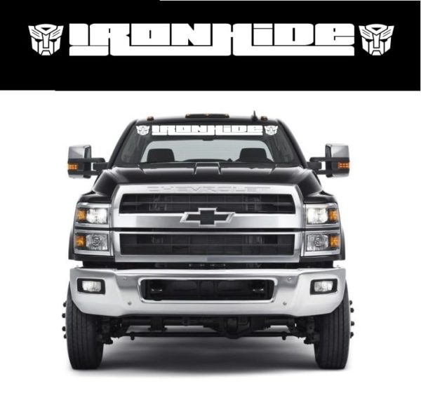 Ironhide Transformer Windshield Banner Decal Sticker Chevrolet