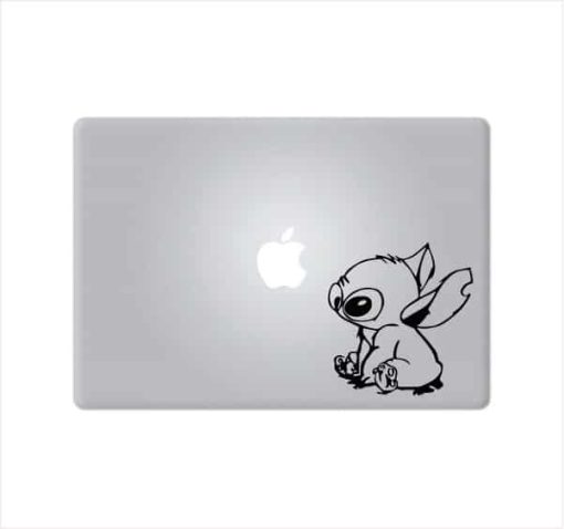Laptop Stickers - Lilo Stitch Sitting - Decal