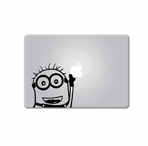 Laptop Stickers-minion-waiving