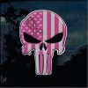 Punisher Breast Cancer Skull Decal Sticker