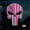 Punisher Breast Cancer Full Color Window Decal