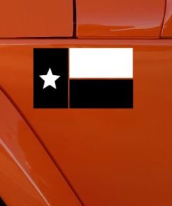Car Decals - Texas flag black and white - Decal
