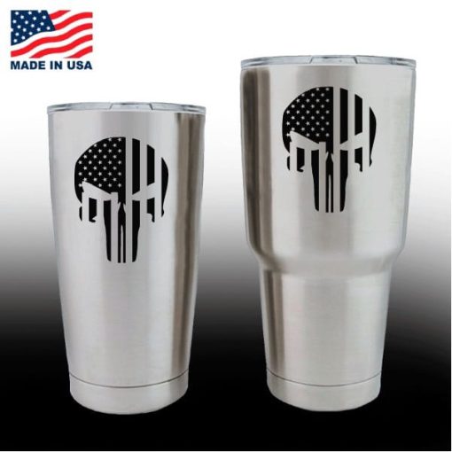 yeti decals - cup stickers - Punsiher Skull Flag