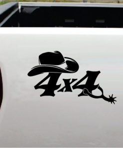 4x4 Decals - 4x4 Sticker Cowboy hat and Spurs set of 2