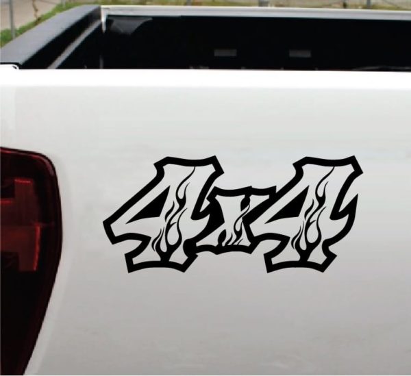 4x4 Decals - 4x4 Stickers Flames