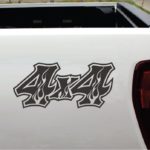4x4 Stickers Flames Outlined - Ford Ford Chevy Dodge Toyota - 4x4 Decals
