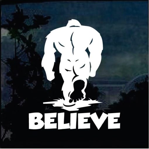 Bigfoot stickers - Believe Sasquatch decal