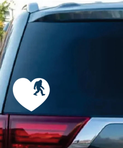 Love Bigfoot Heart - Bigfoot Decal Stickers