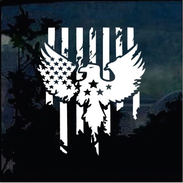 Car Decals - Eagle Stars Stripes Sticker