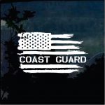 Coast Guard Weathered Flag Decal - Cool Stickers