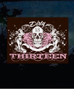 Cool Stickers - Dirty thirteen skull decal