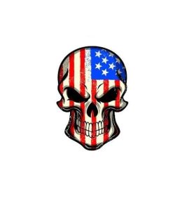 Hard hat stickers - American Flag Skull