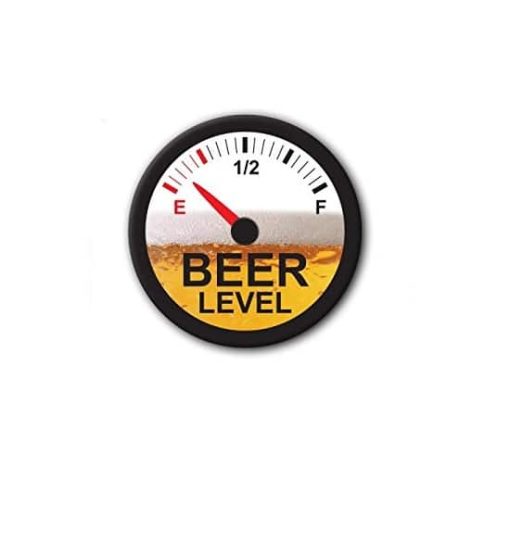 Hard hat stickers - Beer level empty II