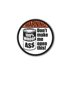 Hard hat stickers - Can of Whoop Ass