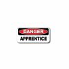 Hard hat stickers - Danger Apprentice