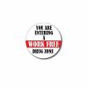 Hard hat stickers - Entering Work Free Zone