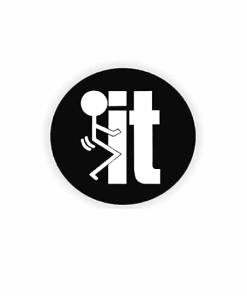 Fuck It Stickman - set of 2 decals - Hard hat stickers