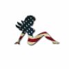 Hard hat stickers - Sexy Mudflap Girl American Flag
