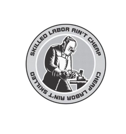 Hard hat stickers - Skilled Labor Welder ii