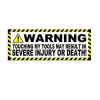 Hard hat stickers - Touching My Tools May Cause Death