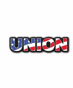 Hard hat stickers - Union American Flag