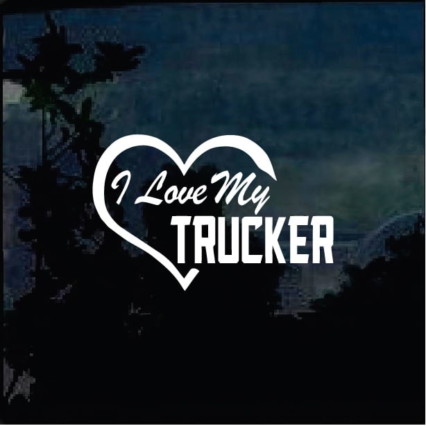 Details about   Trucker Heart Trucker's Sticker Portrait 