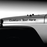 Wrangler Rubicon XJ YJ Renegade Custom Text Hood Decal