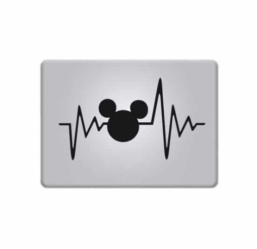 Laptop Stickers - Love Mickey Mouse Heartbeat - Decal