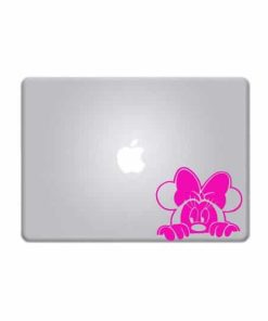 Laptop Stickers - Minnie Mouse peeking - Decal