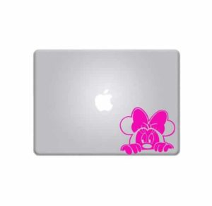 Laptop Stickers – Minnie Mouse peeking – Decal | Custom Sticker Shop