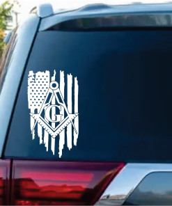 Mason Weathered Flag Decal Sticker