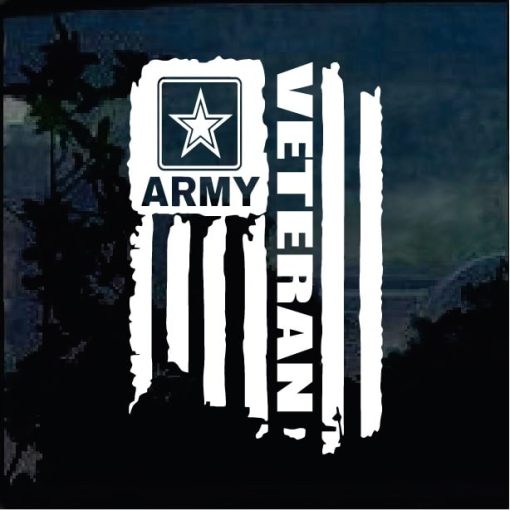 Military Decals – Veteran Army Weathered Flag Military Window Decal ...