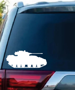 Tank Silhouette A4 Window Decal Sticker