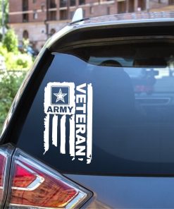 Army Veteran Army Weathered Flag Sticker