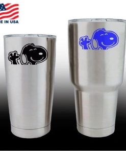Yeti Decals - Cup Stickers - Snoopy Waiving
