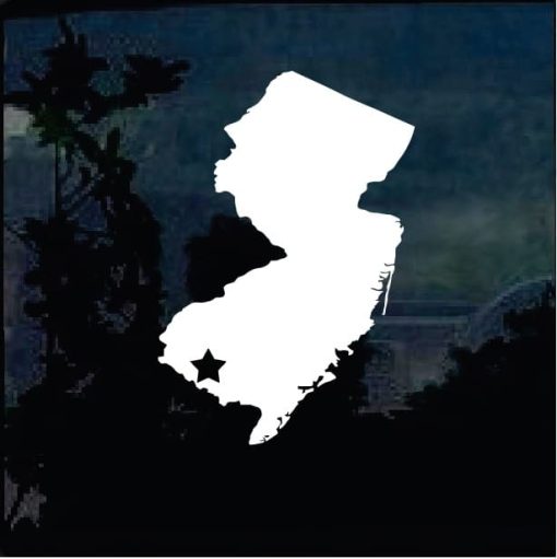Truck Decals - New Jersey State Silhouette