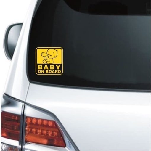 Baby on Board Sticker - Full color Baby with Bottle Decal