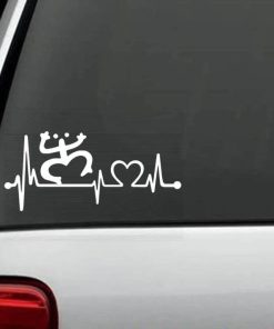 Car Decals - Coqui Frog Heartbeat love Sticker