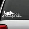 Elephant Heartbeat Love window decal Sticker