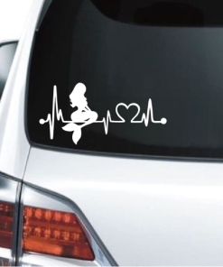 Mermaid Heartbeat Love - Cartoon Decal Sticker