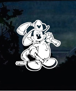 Mickey Mouse Fireman Firefighter Decal Sticker
